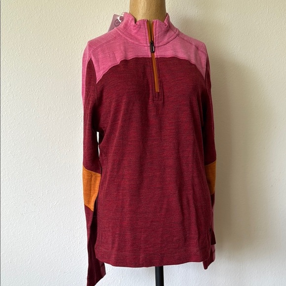Smartwool Tops - Smartwool L NWT Classic Base Layer Thermal Currant garden Pink 1/4 Zip Pullover